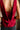 Ellie Red Satin & Lace Tank Top - close up back view