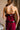 Zoe Burgundy Sequin Strapless Top - back view