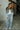 Melanie Green & Blue Striped Cardigan - full body view