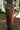 Lanie Maroon Leather Midi Skirt - back view 