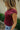 Audrey Burgundy Mock Neck Top - Close up side view 