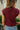Audrey Burgundy Mock Neck Top - Back view