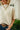 Natalie Cream Short Sleeve Sweater -  close up front view