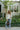 Louella Grey & White Striped Sweater - Full body posed front 