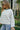 Louella Grey & White Striped Sweater - Front and Side view