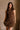Scarlett Brown Tulle Trim Mini Dress- front top view