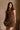 Scarlett Brown Tulle Trim Mini Dress- front top view