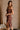 Layla Brown One-Shoulder Midi Dress- close up side view