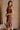 Layla Brown One-Shoulder Midi Dress- close up side view