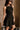 Emily Black Belt Flare Mini Dress- frontal top side view