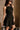 Emily Black Belt Flare Mini Dress- frontal top side view