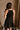 Emily Black Belt Flare Mini Dress- top back view
