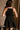Emily Black Belt Flare Mini Dress- top back view