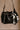 Harlow Leopard Print Satin Scarf - shown tied to purse