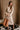 Solene Beige Knit Long Sleeve Midi Dress - full body front view with belt
