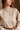 Solene Beige Knit Long Sleeve Midi Dress - close up upper front