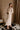 Solene Beige Knit Long Sleeve Midi Dress - frontal side view
