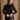 Valentina Black Organza Bow Long Sleeve Top- front view