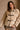 Ariyah Brown & Tan Faux Fur Jacket- close up top view