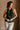 Stevie Hunter Green Satin Tank- close up top view