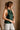 Stevie Hunter Green Satin Tank- frontal side view