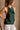 Stevie Hunter Green Satin Tank- close up frontal side view
