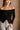 Blakely Black Button-Up Off-The-Shoulder Top- front side view