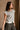 Clara Ivory & Black Stripe Button-Up Vest- frontal side view