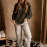 Bailey Washed Black & Studs Sweatshirt- full body view