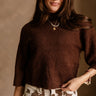 Arya Brown High Neck Sweater- close up front view