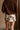 Freya Brown & Cream Cow Mini Skort- close up back view