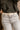 Everleigh Ivory Faux Leather Woven Belt- close up front view