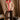Margot Mocha Shearling & Red Jacket- full body view