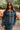 Farrah Denim & Brown Suede Jacket- close up top view