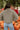 Nora Taupe & Green Shearling Plaid Jacket- close up back view