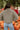 Nora Taupe & Green Shearling Plaid Jacket- close up back view