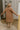 Livie Collared Long Sleeve Coat - Camel - Full body back view