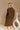 Livie Collared Long Sleeve Coat - Brown - back view