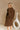 Livie Collared Long Sleeve Coat - Brown - back view