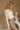 Theresa Ruched Sparkle Bodysuit- cream-frontal side view