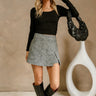 Ashton Grey Tweed Skort - full body front view