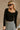 Mira Scoop Neckline Long Sleeve Top- black- front view