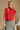 Bianca Red Turtleneck Sleeveless Sweater- top view