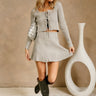 Raelyn Heather Grey Knit Flare Skirt- full body view