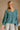 Adriana Teal V-Neck Long Sleeve Sweater- top view