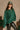 Haley Washed Green Cozy Pullover- frontal side view