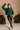 Olivia Dark Green Long Sleeve Sweater - full body front view (one arm up)