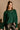 Olivia Dark Green Long Sleeve Sweater - close up front view