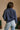 Hannah Washed Blue Collar Pullover- back view