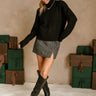 Emersyn Black Mock Neck Sweater - full front view